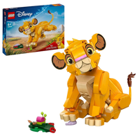 Baubares LEGO Disney Simba Set 43243 mit Löwenjunge-Figur aus König der Löwen und Zubehör.