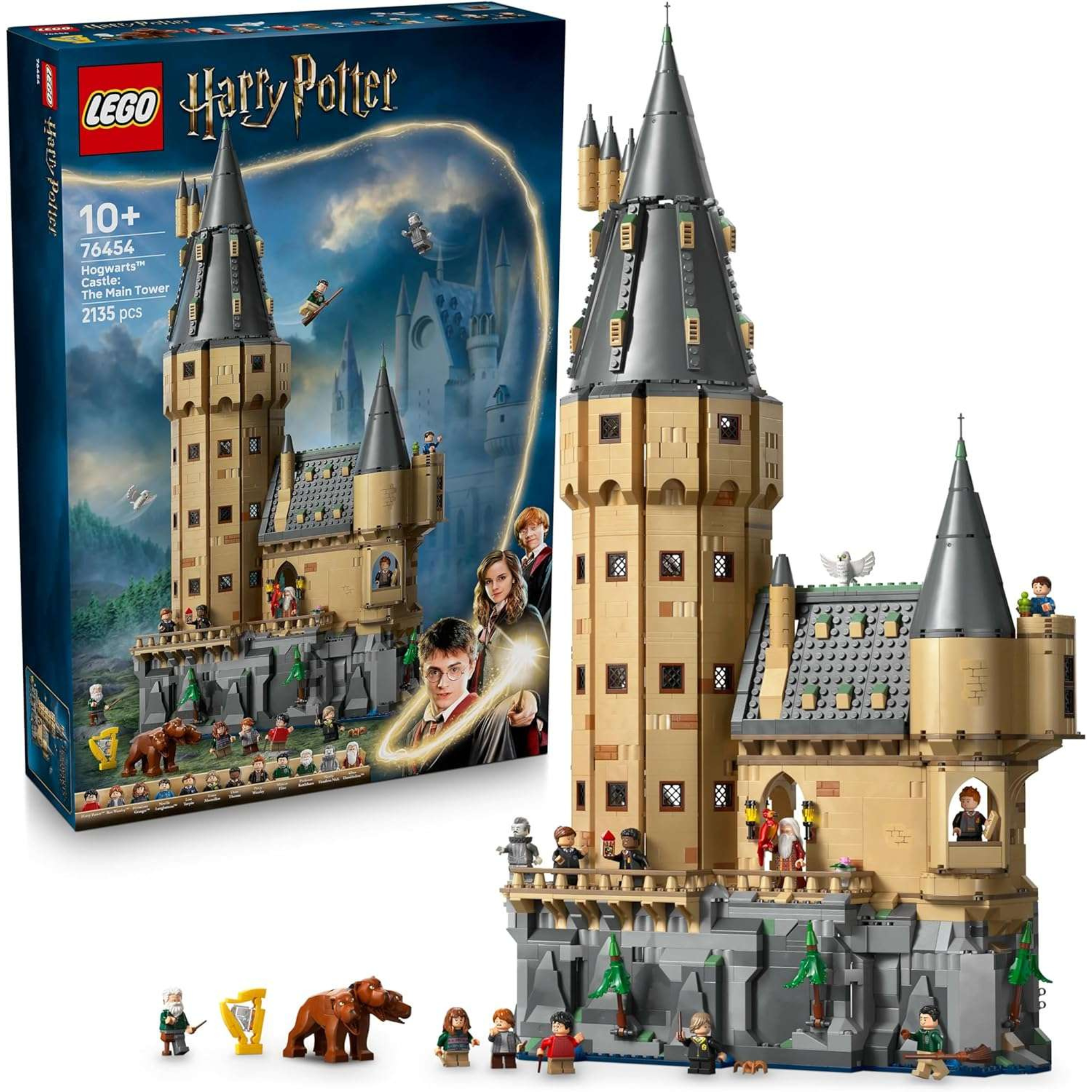 LEGO Harry Potter Schloss Hogwarts Hauptturm 76454 – großes Hogwarts-Bau-Set mit Minifiguren und detailliertem Turm
