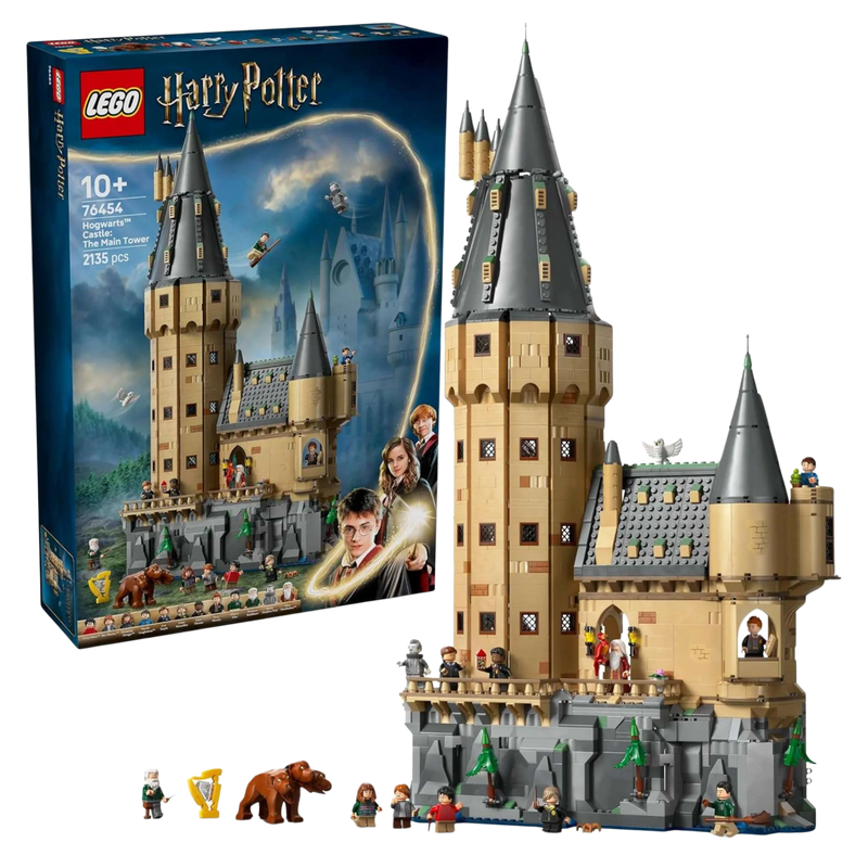 LEGO Harry Potter Schloss Hogwarts Hauptturm 76454 – großes Hogwarts-Bau-Set mit Minifiguren und detailliertem Turm