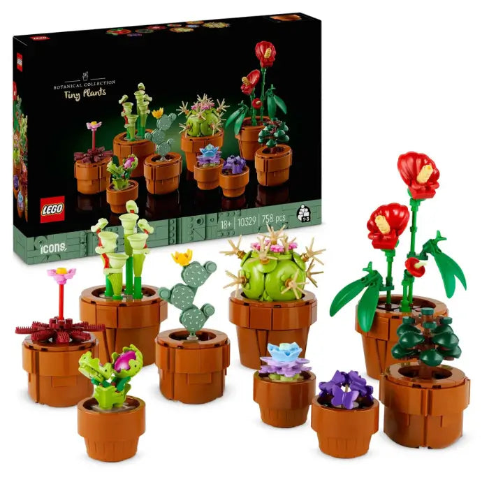 LEGO Icons Botanical Collection 10329 Mini Pflanzen und Blumen Set – dekorative LEGO Pflanzen und Blumen in Terrakotta-Töpfen
