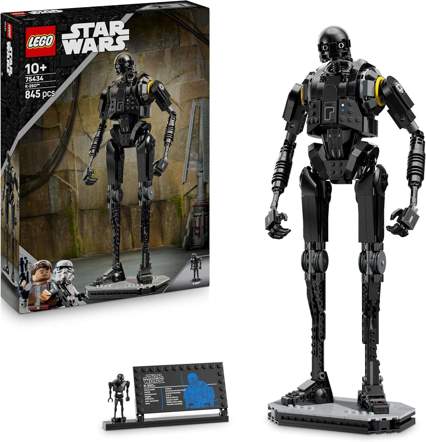 LEGO Star Wars K-2SO 75344 – baubarer Sicherheitsdroide mit beweglichen Gelenken und schwarzer Display-Base
