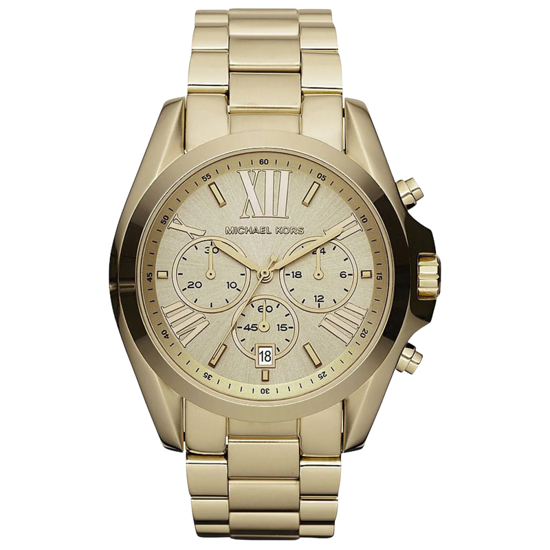 Michael Kors Bradshaw MK5605 Damenuhr in Gold aus Edelstahl mit Chronograph und 43 mm Gehäuse