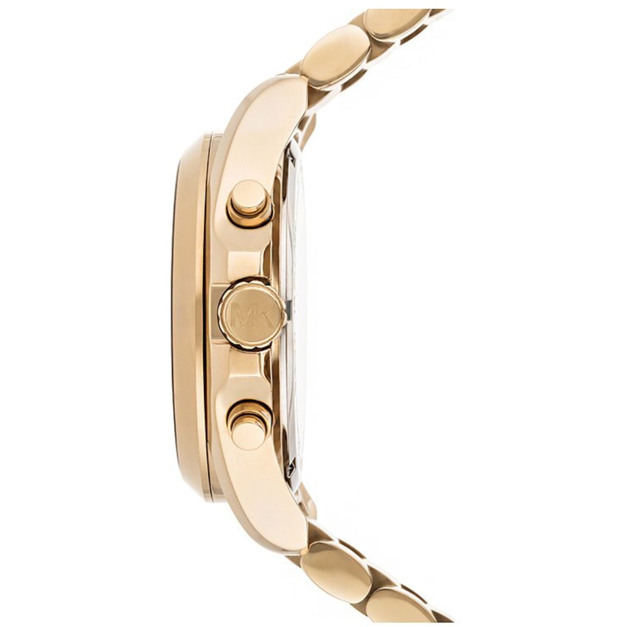 Michael Kors Bradshaw MK5739 Gold Damen Chronograph in Seitenansicht

