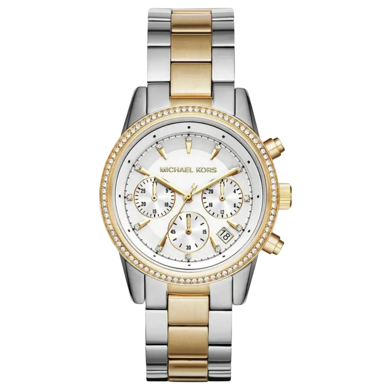 Michael Kors Bryant MK6474 damski chronograf złoto srebro - Michael Kors | Jetzt kaufen bei karinex