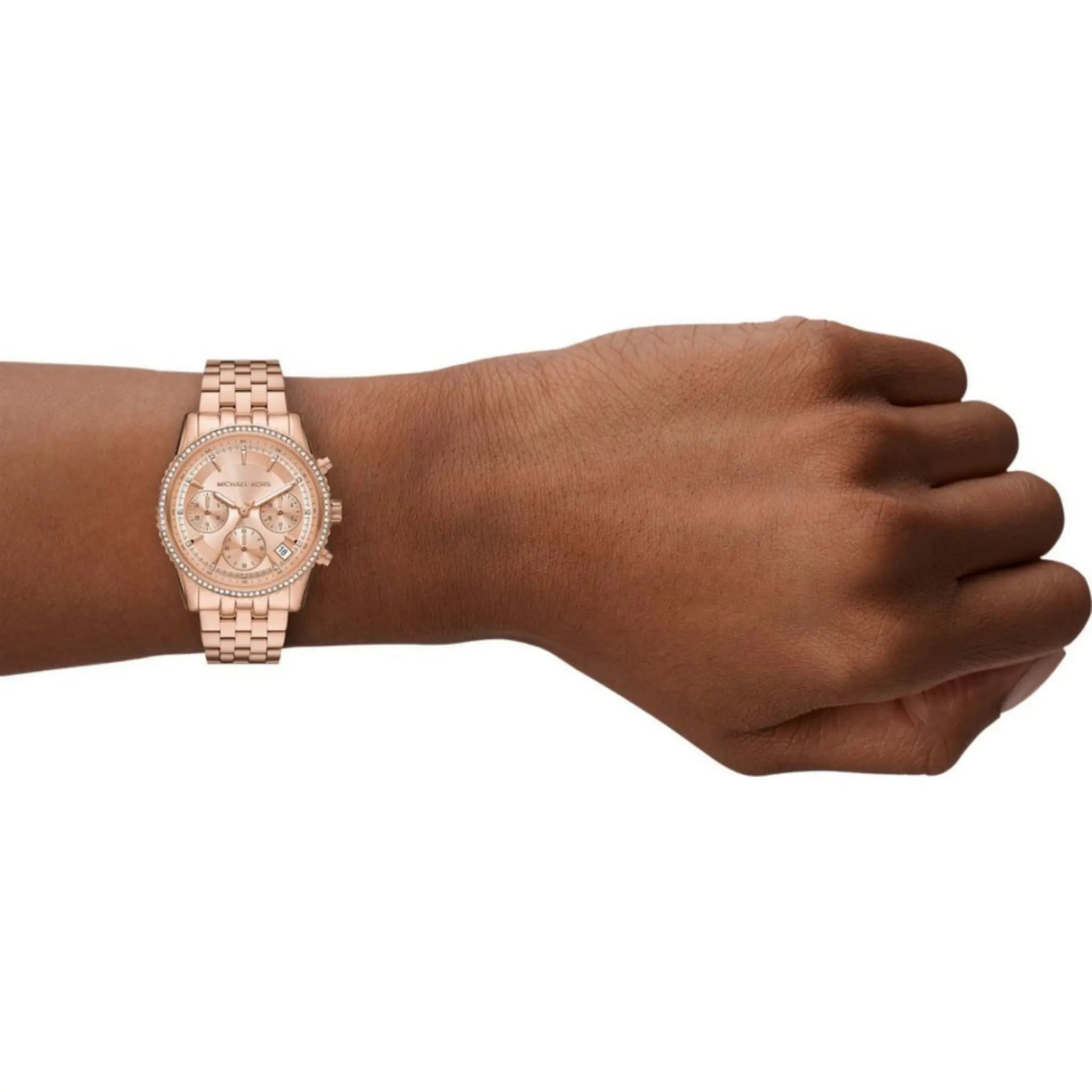 MICHAEL KORS Chronograph BRYANT MK7531, Quarzuhr, Armbanduhr, Damenuhr, Edelstahlarmband, analog, Tag