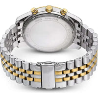 Rückseite der Michael Kors Chronograph Lexington MK8344 Herren Uhr – Edelstahlarmband in Gold Silber mit Gravur und Faltschließe - Bild 2