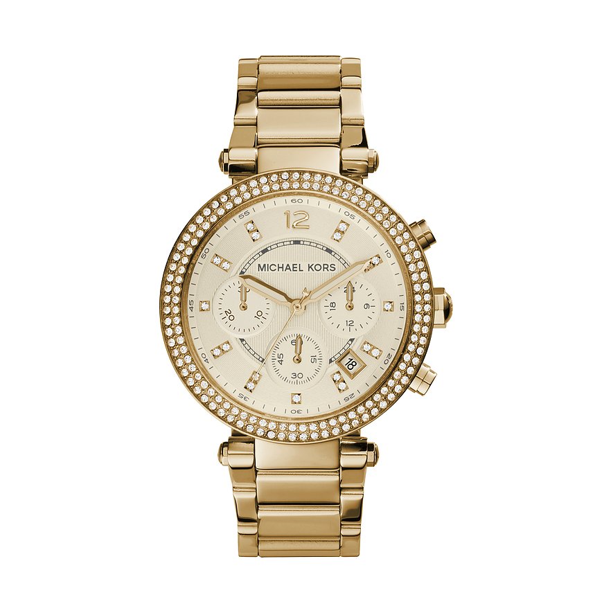 Michael Kors Parker MK5354 Damenuhr Gold“, „MK5354 Chronograph Damen“, „Michael Kors Parker Gold Uhr