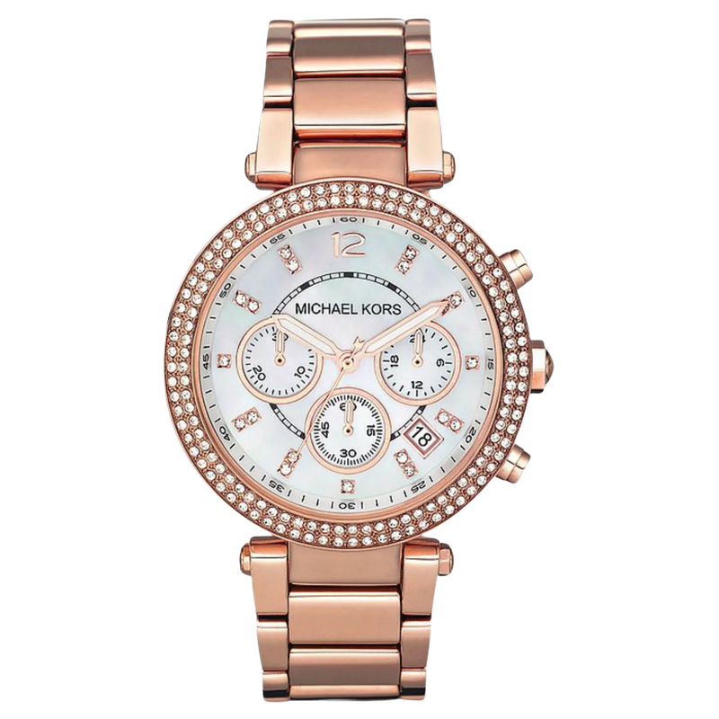 Michael Kors Parker MK5491 damski chronograf w kolorze różowego złota ze stali nierdzewnej - Michael Kors | Jetzt kaufen bei karinex