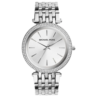 Michael Kors Damenuhr Darci MK3190 in Silber mit Edelstahlarmband und funkelndem Zifferblatt – elegante Designeruhr für Frauen.
