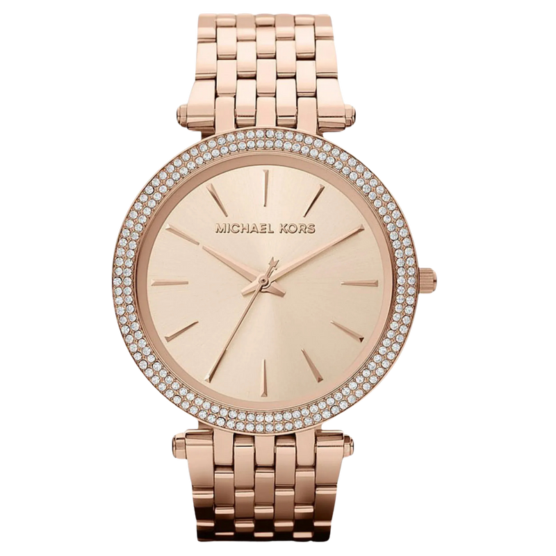 Michael Kors Darci MK3192 Damenuhr Roségold Edelstahl mit Kristallrand
