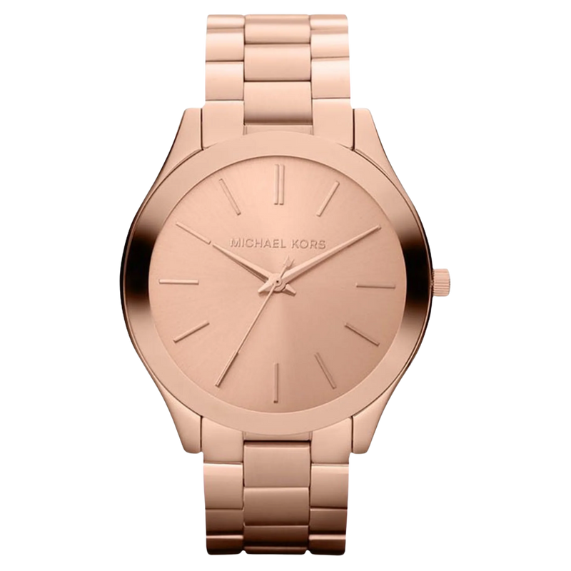 Michael Kors Damenuhr Runway Slim MK3197 in Roségold mit Edelstahlarmband und analogem Zifferblatt – elegante Damen Quarzuhr, 42mm Gehäuse, modernes Luxusdesign