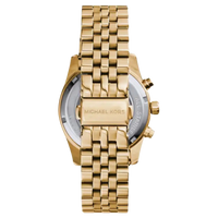 Michael Kors Lexington Damen Uhr Gold MK7378 – Rückseite mit goldfarbenem Edelstahlarmband und Verschluss