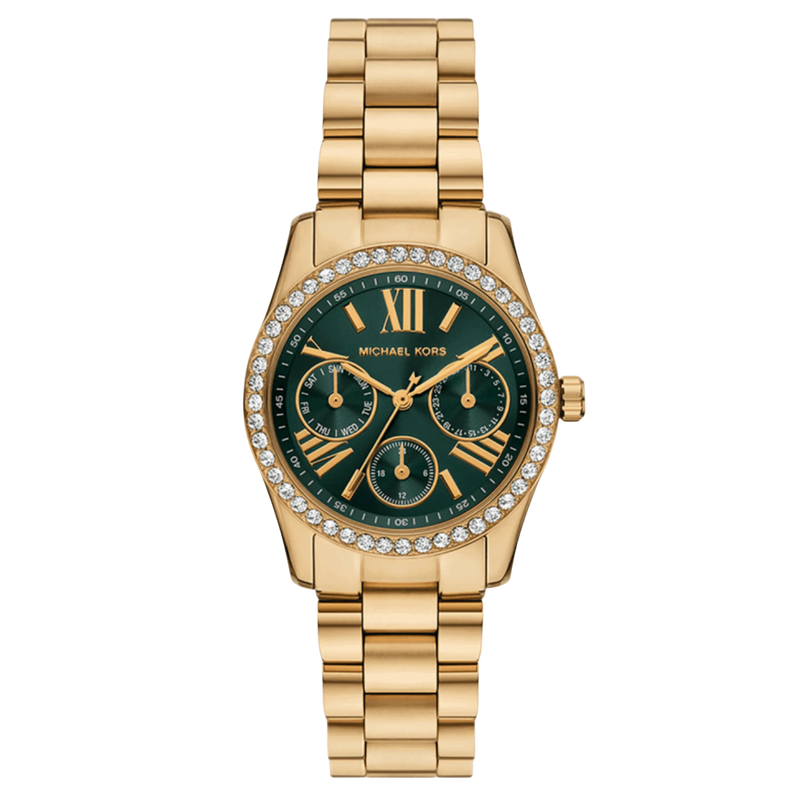 Michael Kors Lexington MK4924 damski zegarek z chronografem w kolorze złotym i zielonym - Michael Kors | Jetzt kaufen bei karinex
