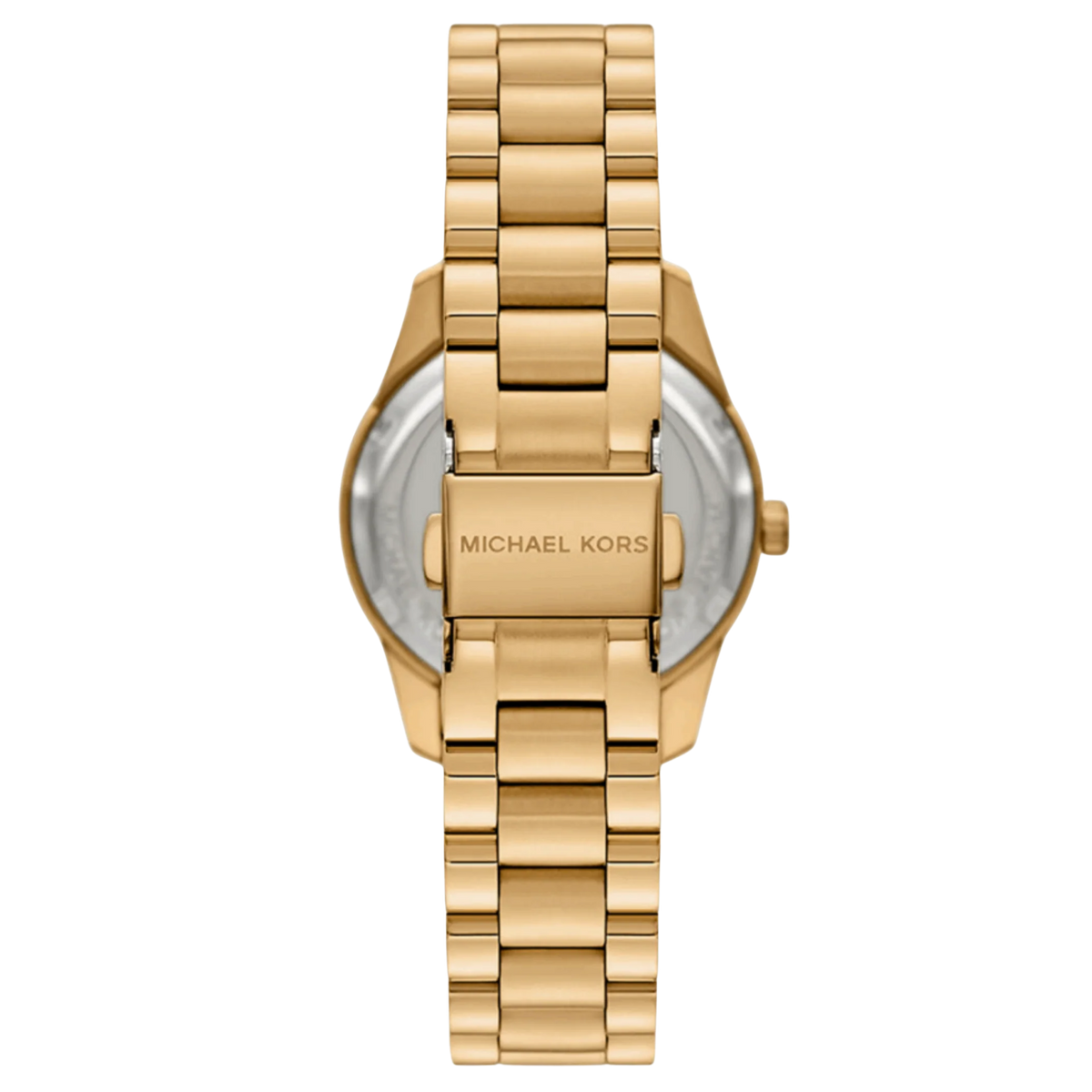 Michael Kors Lexington Damenuhr MK4924 in Gold – Rückansicht des Edelstahlarmbands