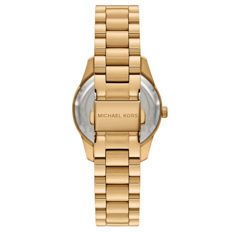 Michael Kors Lexington Damenuhr MK4924 in Gold – Rückansicht des Edelstahlarmbands