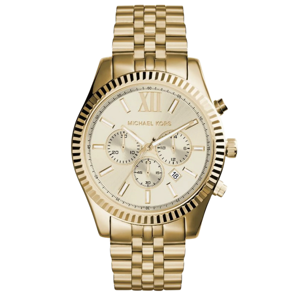 Michael Kors Lexington MK8281 Herren Uhr Gold Chronograph