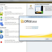 Screenshot des Microsoft Office 2010 Installationsfensters vor dem Start der Programme mit geöffneter Outlook-Optionenübersicht
