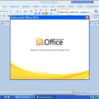 Screenshot des Microsoft Office 2010 Installationsfensters beim Start innerhalb von Microsoft Word
