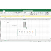 Excel-Arbeitsblatt in Microsoft Office Home & Student 2019 mit geöffneter bedingter Formatierung zur Hervorhebung von Daten