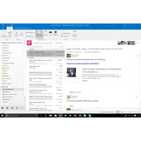 Microsoft Office 2019 Professional für Windows – Outlook-Screenshot mit geöffnetem Posteingang, E-Mail-Ansicht und Organisationsfunktionen.

