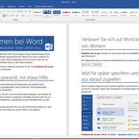 Microsoft Office 2019 Professional für Windows – Word-Screenshot mit geöffnetem Dokument und Funktionen zur Textverarbeitung.
