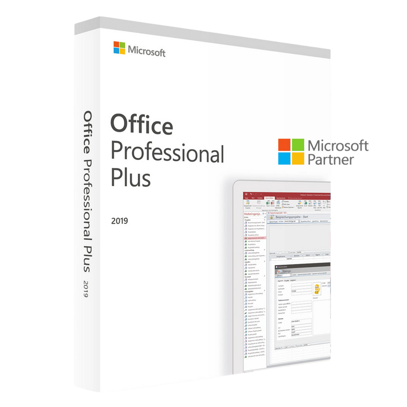 Microsoft Office 2019 Professional Box für Windows – Software-Lizenz mit Word, Excel, PowerPoint, Outlook, Access und Publisher