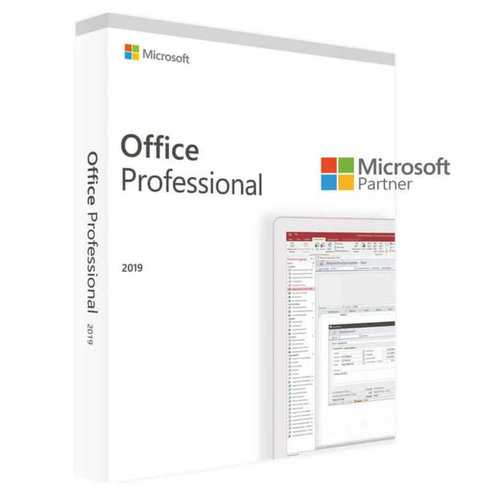 Microsoft Office 2019 Professional Box für Windows – Software-Lizenz mit Word, Excel, PowerPoint, Outlook, Access und Publisher