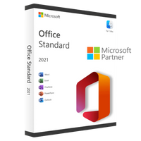 Microsoft Office 2021 Standard für Mac Boxabbildung mit Icons der enthaltenen Anwendungen