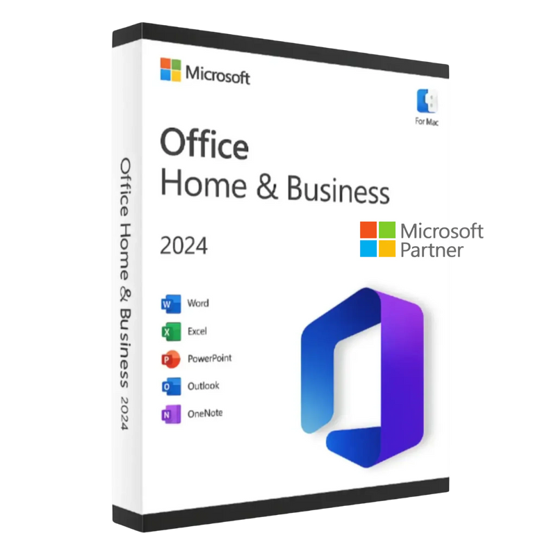 Microsoft Office 2024 Home and Business für Mac Box mit Word, Excel, PowerPoint, Outlook und OneNote
