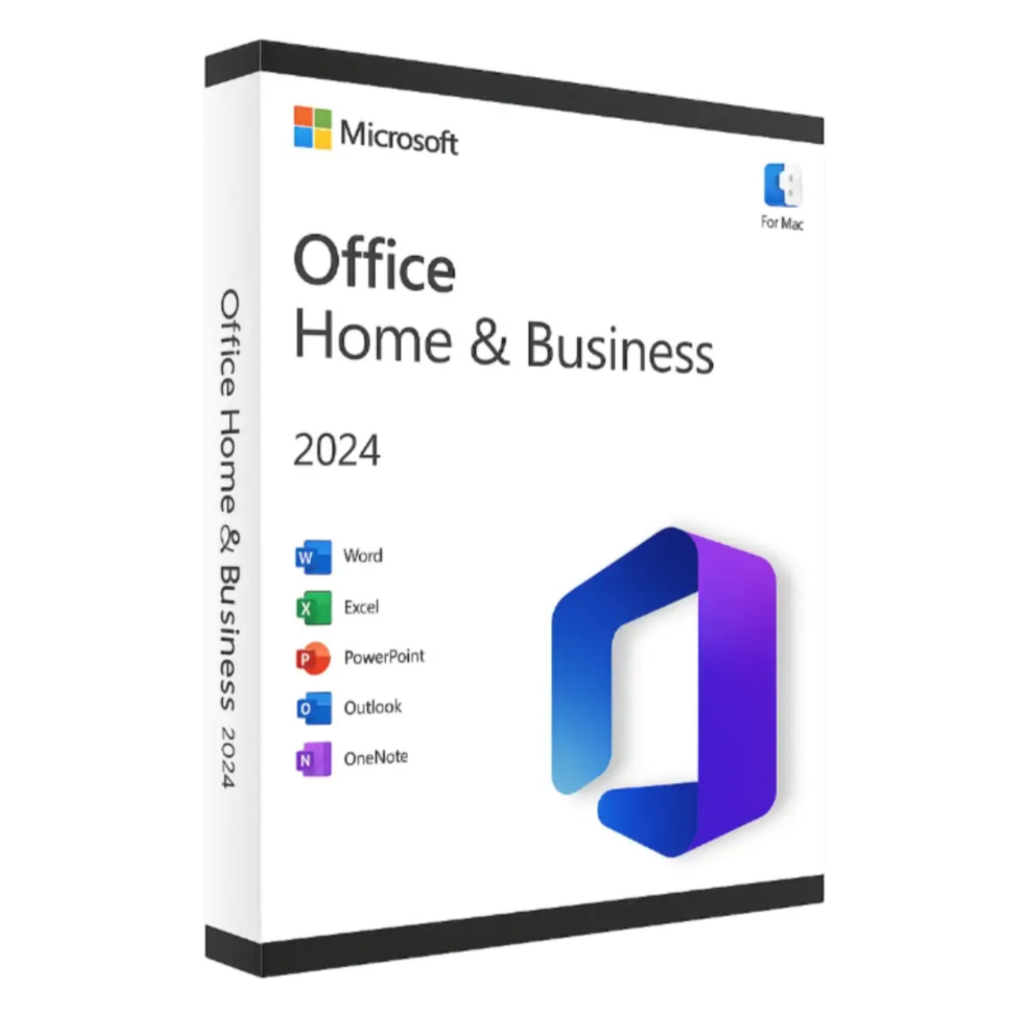 Microsoft Office 2024 Home and Business für Mac Box mit Word, Excel, PowerPoint, Outlook und OneNote