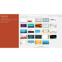 Screenshot der Microsoft PowerPoint 2016 Oberfläche auf dem Mac mit Übersicht der verfügbaren Präsentationsvorlagen.