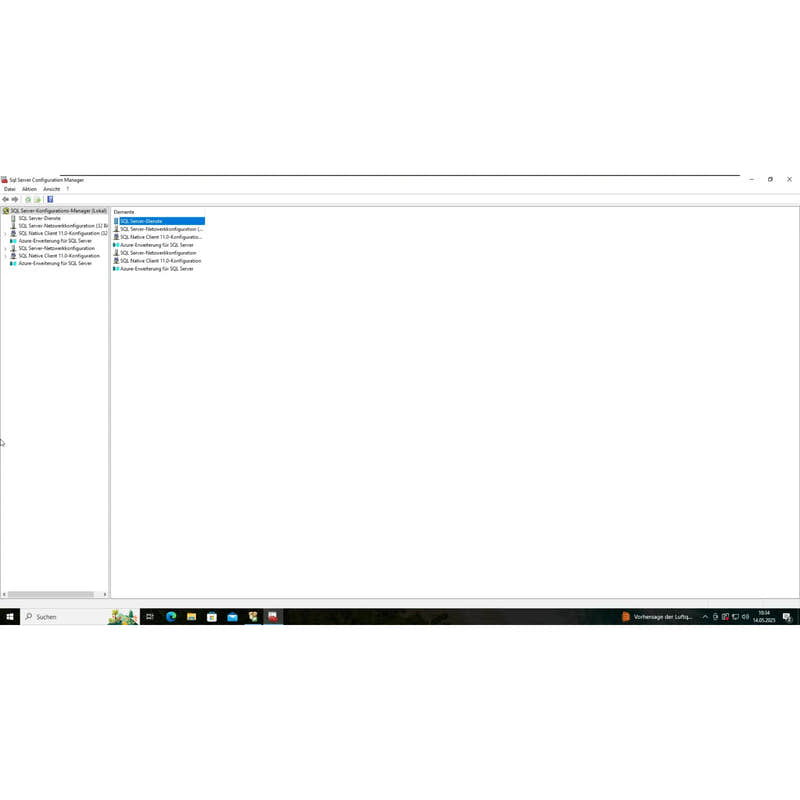 Microsoft SQL Server 2022 Standard Konfigurationsmanager Ansicht zur Serververwaltung