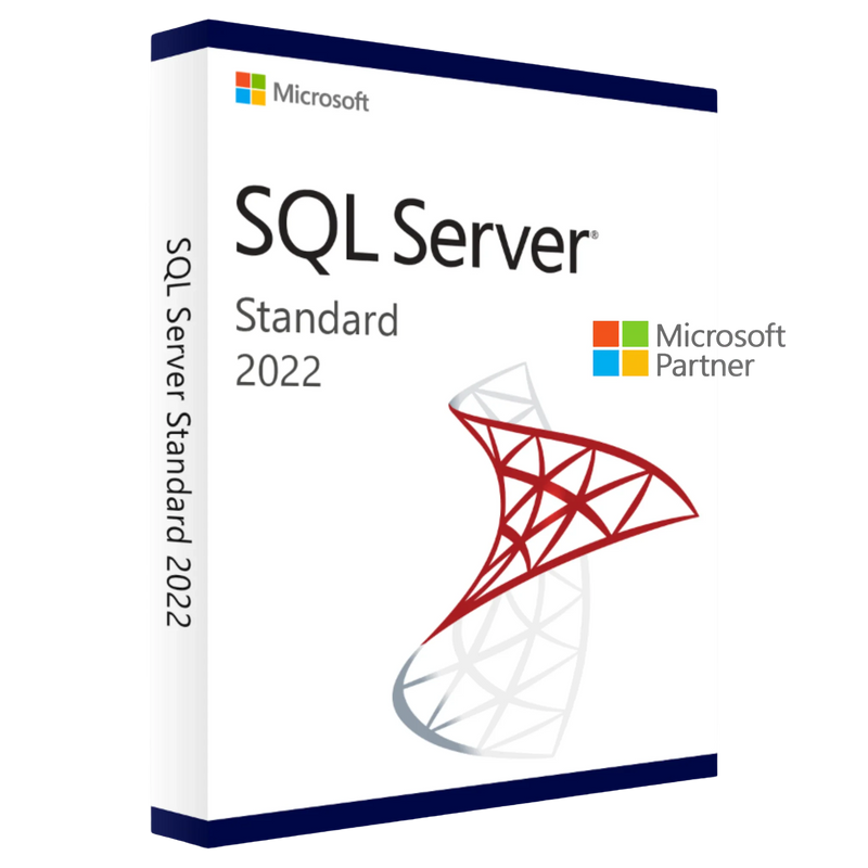Microsoft SQL Server 2022 Standard Lizenz als Boxabbildung für Server- und Datenbankverwaltung