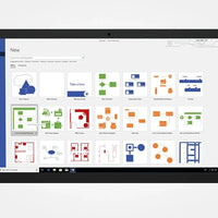 Vorlagenübersicht in Microsoft Visio 2021 Professional mit zahlreichen Diagramm- und Schablonenoptionen für professionelle Visualisierungen