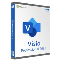 Produktverpackung von Microsoft Visio 2021 Professional für PC als Download-Lizenz zur Erstellung professioneller Diagramme und Visualisierungen