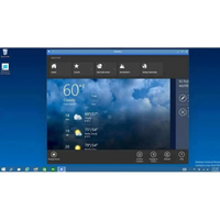 Anzeige der Wetter-App unter Windows 10 Home OEM auf dem Desktop mit detaillierter Wettervorhersage und moderner Benutzeroberfläche