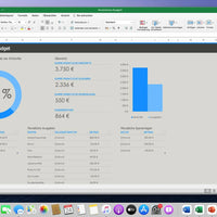 Excel Budgetvorlage mit Diagrammen in Microsoft Office 2021 Standard für Mac