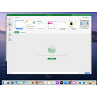Startansicht von Microsoft Excel in Office 2021 Standard für Mac mit Vorlagenübersicht