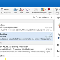 Outlook 2024 für Mac zeigt die E-Mail-Inbox mit Nachrichtenübersicht und Ordnerstruktur