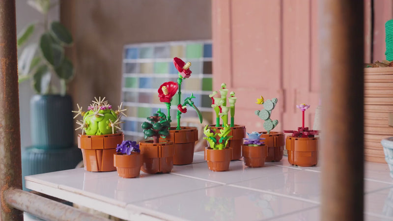 LEGO Icons Mini Pflanzen 10329 – Produktvideo mit künstlichen Blumen und dekorativen Blumentöpfen