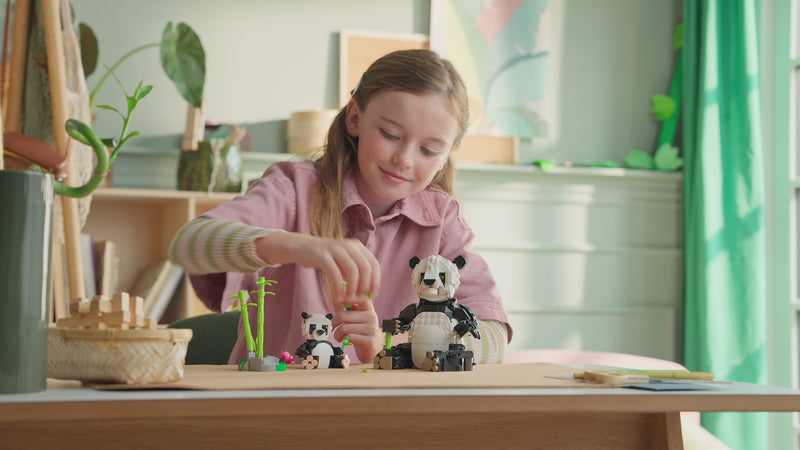 LEGO Creator Pandafamilie 31165 – Produktvideo mit Kind beim Spielen und Tier Figuren