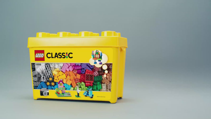 LEGO Classic Große Bausteine-Box 10698 – Produktvideo mit bunten Bausteinen und Aufbewahrungsbox
