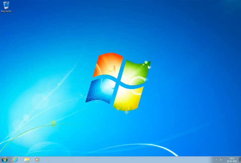 Windows 7 Ultimate Desktop Oberfläche 32 Bit und 64 Bit